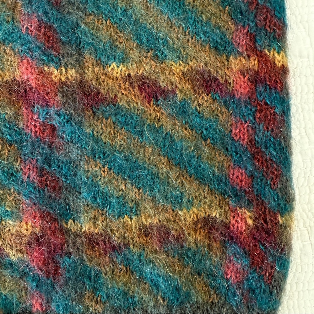 Vintage Hand Knit Mohair Wool Oversized Sweater M by Michelle Stuart 90s Grunge - Picture 5 of 15